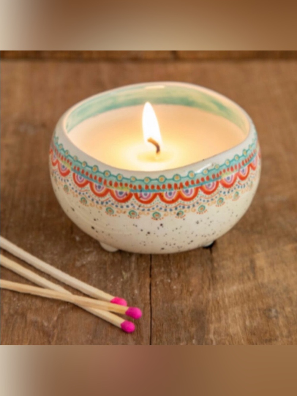 Natural Life Artisan Secret Message Candle w/ Dish 🧡 🆕
